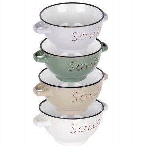 Siaki Collection Miski do zupy bulionówka ceramiczna zestaw misek 600ml 4-ele SIAKI COLLECTION 139714 11