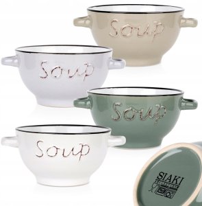 Siaki Collection Miski do zupy bulionówka ceramiczna zestaw misek 600ml 4-ele SIAKI COLLECTION 139714 3