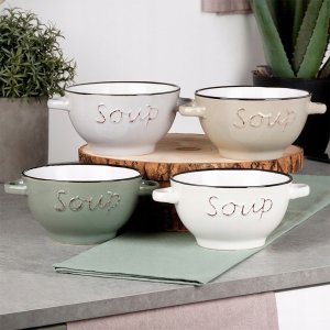 Siaki Collection Miski do zupy bulionówka ceramiczna zestaw misek 600ml 4-ele SIAKI COLLECTION 139714 10