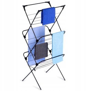 Vilde Suszarka na pranie metalowa czarna pionowa 61x58x136cm VILDE 568003 2
