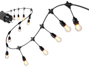 ZOLTA Girlanda ogrodowa świetlna łańcuch 20x LED 20m lampki ogrodowe 9W 2