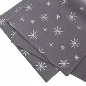 Pepco Bieżnik na stół ławę bawełniany szary PŁATEK 130x32CM ORION 728046 4