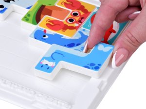 Jokomisiada Tetris Układanka Łamigłówka Puzzle Morskie Zwierzątka 12 ele ZA6136 EDUKAMP 4