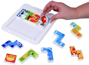 Jokomisiada Tetris Układanka Łamigłówka Puzzle Morskie Zwierzątka 12 ele ZA6136 EDUKAMP 6