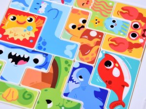 Jokomisiada Tetris Układanka Łamigłówka Puzzle Morskie Zwierzątka 12 ele ZA6136 EDUKAMP 7