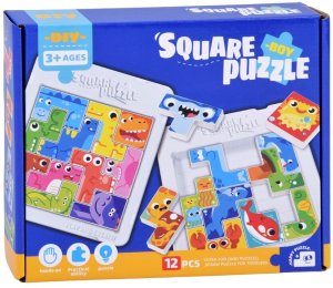 Jokomisiada Tetris Układanka Łamigłówka Puzzle Morskie Zwierzątka 12 ele ZA6136 EDUKAMP 9