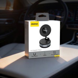 Dudao Uchwyt samochodowy Dudao F24PRO kompatybilny z MagSafe z przyssawką na szybę lub deskę rozdzielczą - czarny 2