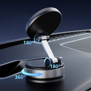 Dudao Uchwyt samochodowy Dudao F24PRO kompatybilny z MagSafe z przyssawką na szybę lub deskę rozdzielczą - czarny 3