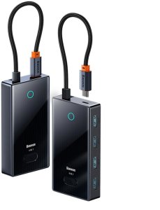HUB USB Baseus Hub USB-C Baseus PioneerJoy 4xUSB-A 3.0 - szary 4