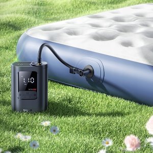 Kompresor samochodowy Baseus Pompka bezprzewodowa Baseus GoTrip VA1 kompresor 150 PSI 7500 mAh - ciemnoszara 12