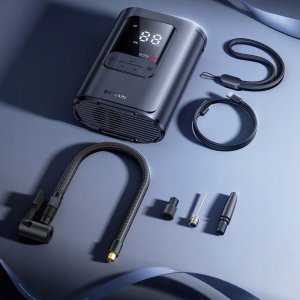 Kompresor samochodowy Baseus Pompka bezprzewodowa Baseus GoTrip VA1 kompresor 150 PSI 7500 mAh - ciemnoszara 3