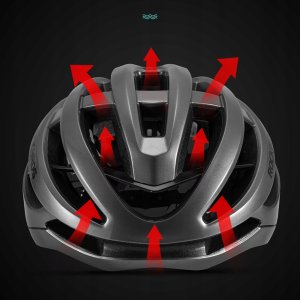 RockBros Kask rowerowy Rockbros HC-58BK-L 58-61 cm - czarno-szary 2