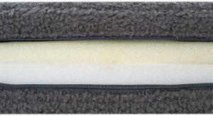 Welsti Owalne legowisko ortopedyczne kojec dla psa Welsti szary boucle XXL 100x80 antypoślizgowy 2