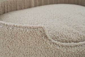 Welsti Owalne legowisko ortopedyczne kojec dla psa Welsti beżowy boucle L 68x55 antypoślizgowy 8
