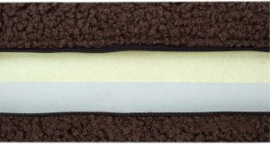 Welsti Owalne legowisko ortopedyczne kojec dla psa Welsti brązowy boucle XXL 100x80 antypoślizgowy 2