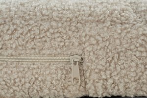 Welsti Owalne legowisko ortopedyczne kojec dla psa Welsti beżowy boucle XXL 100x80 antypoślizgowy 7