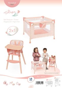 Polesie Krzesełko do karmienia i łóżeczko dla lalek 2w1 8
