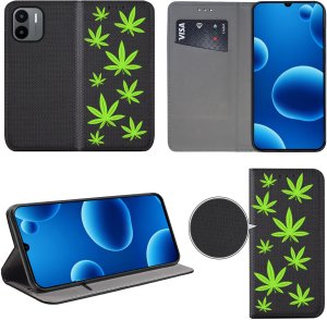 krainaGSM Etui do Xiaomi Redmi A1 | A2 MAGNET WZORY + SZKŁO 9H 4