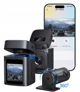 Wideorejestrator Baseus Kamera samochodowa Baseus PrimeTrip VD1 wideorejestrator 2K+1080p - czarna 2