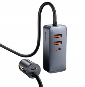 Ładowarka Baseus Baseus Share Together PPS Multi-port Fast charge Car Charger with Extension Cord 2U+2C 120W Space Grey 3