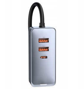 Ładowarka Baseus Baseus Share Together PPS Multi-port Fast charge Car Charger with Extension Cord 2U+2C 120W Space Grey 4