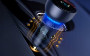 Ładowarka Baseus Ładowarka samochodowa Baseus Particular 65W USB-A USB-C QC PPS z wyświelaczem cyfrowym - ciemnoszara 8