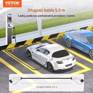 Kabel do ładowania samochodów Kabel ładowania EV Type 2 22kW 32A 5m 3 fazy do auta elektrycznego 3