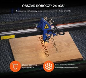 Ploter Laser CO2 100W ploter laserowy 60x90 cm 500 mm/s Air Assist grawer cięcie 5