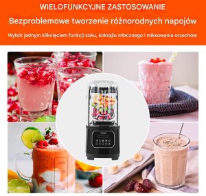 Blender kielichowy Blender kielichowy 2L 9 prędkości stal nierdzewna kruszenie lodu smoothie 4