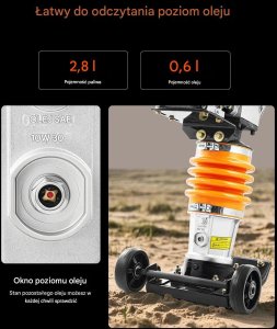 Ubijak stopowy zagęszczarka 6,5KM 196cc 3600lbs do gruntu 3