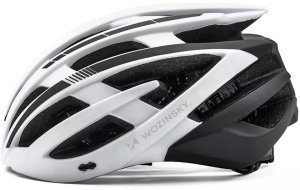Wozinsky Kask rowerowy z odpinanym daszkiem i tylną lampką USB 54-57 cm - czarno-biały WOZINSKY 9