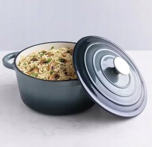 KRISBERG Garnek żeliwny emaliowany 24cm 4.2L Szary KRISBERG KS-7719 2