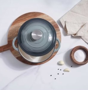 KRISBERG Garnek żeliwny emaliowany 24cm 4.2L Szary KRISBERG KS-7719 3