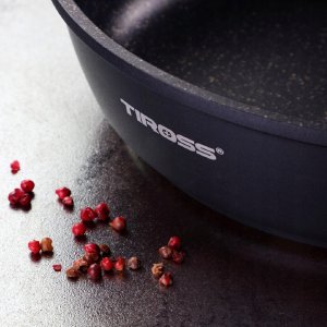 Patelnia Tiross Patelnia głęboka marmurowa 28cm na gaz INDUKCJA nieprzywierająca TIROSS TS-1238 16