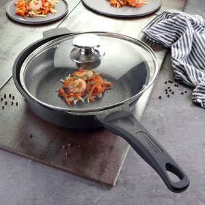 Patelnia Tiross Patelnia głęboka marmurowa 28cm na gaz INDUKCJA nieprzywierająca TIROSS TS-1238 9