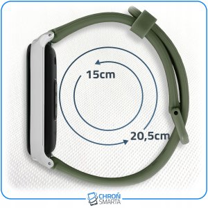 ChronSmarta Pasek z ramką ChronSmarta do Xiaomi Mi Band 8 Active / Redmi Smart Band 2 (Czarny) 4