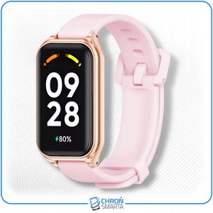 ChronSmarta Pasek z ramką ChronSmarta do Xiaomi Mi Band 8 Active / Redmi Smart Band 2 (Biały) 2