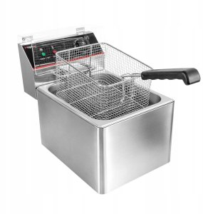 Mega-M Frytownica Elektryczna 8L POJEDYNCZA Gastronomiczna 3300W Nierdzewna Mega-M 3