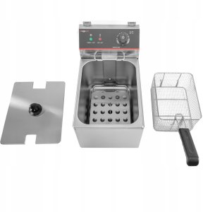 Mega-M Frytownica Elektryczna 8L POJEDYNCZA Gastronomiczna 3300W Nierdzewna Mega-M 9