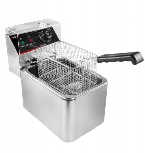 Mega-M Frytownica Elektryczna 4L POJEDYNCZA Gastronomiczna 2000W Nierdzewna Mega-M 2