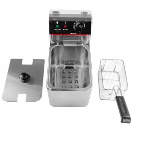 Mega-M Frytownica Elektryczna 4L POJEDYNCZA Gastronomiczna 2000W Nierdzewna Mega-M 9