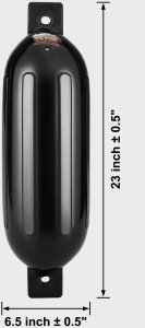 vidaXL Bojki odbijacze do łodzi nadmuchiwane 16.5x58.4 cm gumowe osłony burty 2