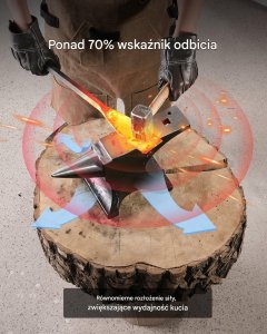 Vevor Kowadło stalowe 25 kg z rogiem okrągłym kowalskie do kuźni warsztatu 3