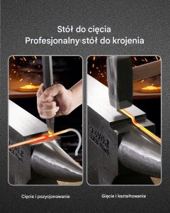 Vevor Kowadło stalowe 25 kg z rogiem okrągłym kowalskie do kuźni warsztatu 4