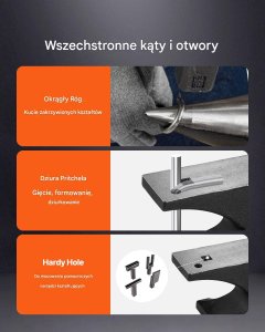 Vevor Kowadło stalowe 25 kg z rogiem okrągłym kowalskie do kuźni warsztatu 5
