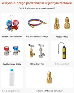 Marina Pompa próżniowa klimatyzacji 4.5 CFM zestaw manometrów HVAC serwis AC 4