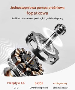 Marina Pompa próżniowa klimatyzacji 4.5 CFM zestaw manometrów HVAC serwis AC 5