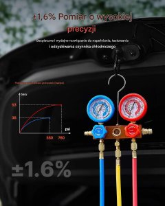 Marina Pompa próżniowa klimatyzacji 4.5 CFM zestaw manometrów HVAC serwis AC 6