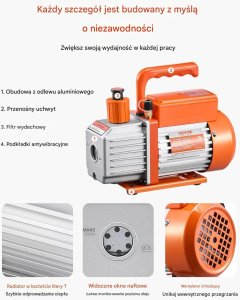 Marina Pompa próżniowa klimatyzacji 4.5 CFM zestaw manometrów HVAC serwis AC 7