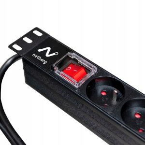 Netberg Listwa zasilająca Rack 19" NETBERG 8 gniazd z wyłącznikiem do szafy rack 3